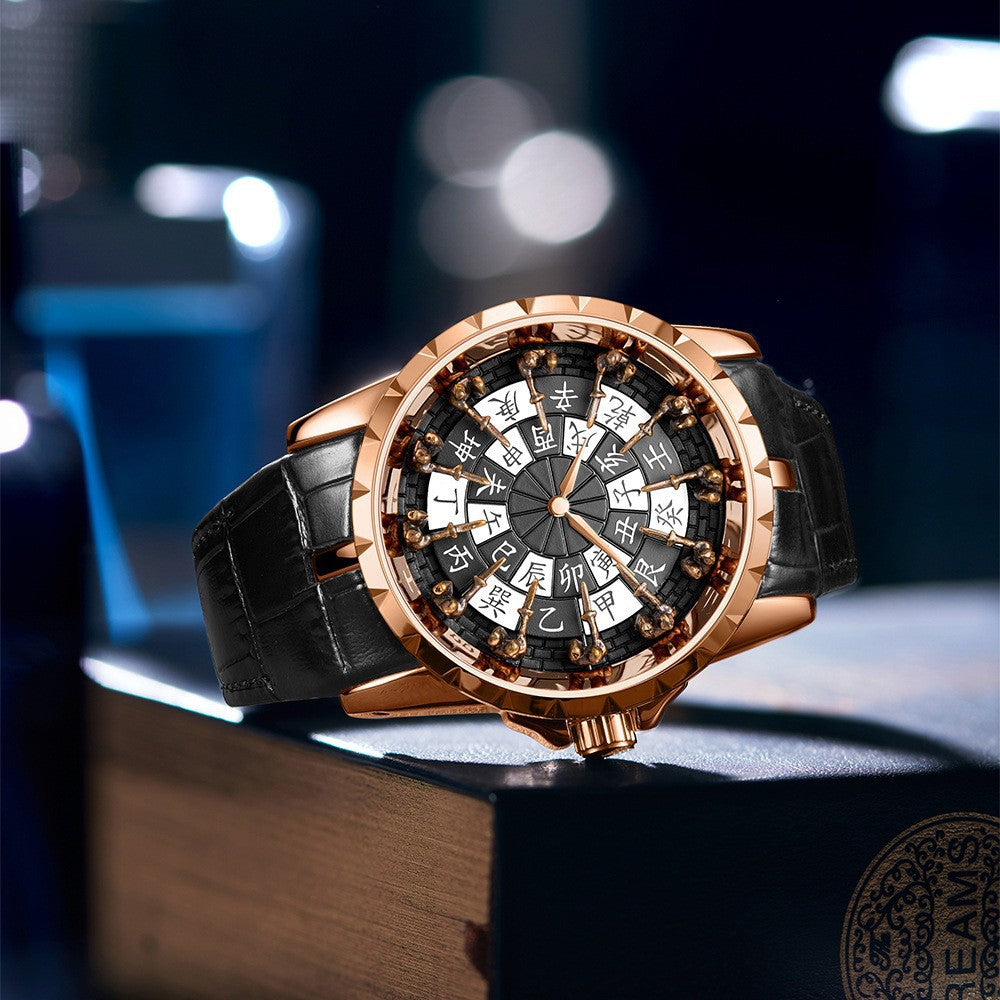 Twelve Round Table Knight Watch Mechanical Without Ground Support Mechanical Watch Men's Watch Trend